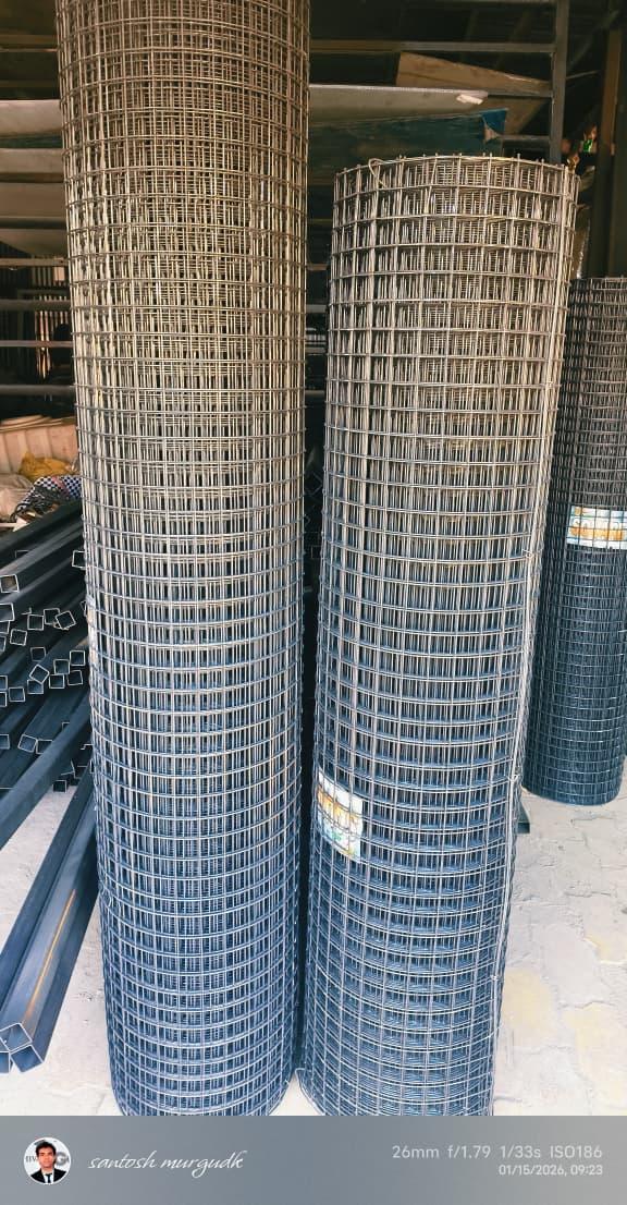 used for various applications like fencing, security enclosures, and construction reinforcement, available in different materials and finishes. It is sold in local stores and online retailers, often in rolls or panels. Materials & FinishesWeld mesh jali comes in several material and finish options to suit different environmental and functional requirements. Mild Steel (MS) Weld Mesh: Crafted from premium mild steel, this type is a robust solution suitable for diverse industrial and commercial applications. It is durable and often comes with a mill finish.