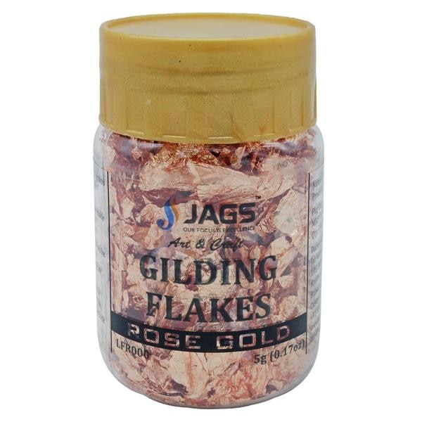 1. Material: Copper, Pack Contains 25 GMS Bottle of Gold Gliding Flakes.2. These gliding flakes can create a stunning shiny textured effect to make furniture and crafts look absolutely special.3. These flakes are not easy to fade.4. The imitation flakes are suitable for glided statues paintings, ceramics, furniture, picture frames, interior design and artistic work.5. They can also be used in nails and polymer clay.