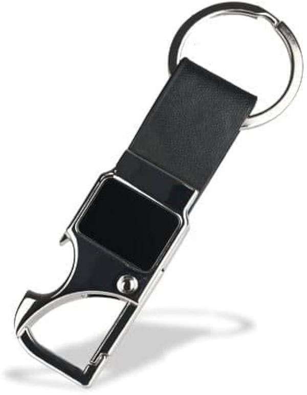 Made from durable stainless steel with a sleek, polished finish.Features a convenient hook design for easy attachment to bags, belts, or keys.