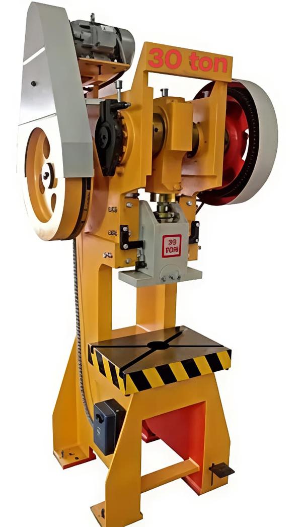 Capacity: 30 TonUsage/Application: PunchingType Of Press: C-Frame PressMaterial: Mild Steel (MS)Automatic Grade: AutomaticLoad: 0-30 TonPhase: 3 H.P.Voltage: 440 VoltsMachine Weight: 1450 Kg Approx