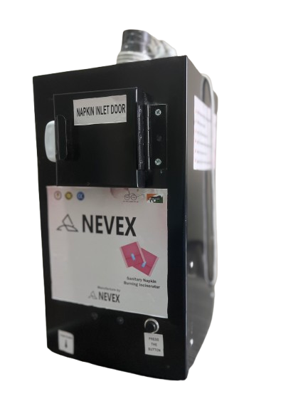 The basic sanitary napkin incinerator is a simple, robust, and hygienic waste disposal solution designed to safely burn used sanitary napkins and convert them into sterile ash, helping maintain cleanliness and prevent improper waste disposal. Unlike advanced versions with digital displays, this model features only a basic On-Off indicator light, making it easy to operate with minimal user interaction.This type of incinerator is ideal for schools, colleges, hostels, hospitals, offices, public restrooms, and residential buildings, offering a dependable low-maintenance solution for menstrual waste management.Key Features🔌 Simple Operation — On/Off Indicator LightOperates via a straightforward power On/Off switch with an indicator light to show when the unit is active.No digital display or complex controls, making it easy for all users to operate without training.🔥 Efficient Thermal IncinerationSafely incinerates used sanitary napkins at high temperatures, reducing them to sterile ash.Helps eliminate the need for manual or improper disposal in dustbins or toilets.👷 Durable ConstructionSturdy powder-coated mild steel or stainless-steel body built to withstand frequent use.Ceramic or thermal insulation inside retains heat and protects the exterior surface.⚙️ Low MaintenanceSimple design without digital panels means less maintenance and fewer points of failure.The ash collection tray at the bottom makes it easy to remove residue after incineration.Who Is It For?This basic sanitary napkin incinerator model with an On-Off light indicator is perfect for:Educational institutions (schools, colleges, hostels)Healthcare facilities (hospitals, clinics)Offices and corporate washroomsPublic toilets and mallsResidential complexes and community centres