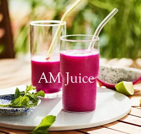 AM Dragon Fruit Juice is a premium-quality, natural fruit beverage crafted from carefully selected, fresh dragon fruits to deliver a refreshing taste and exceptional nutrition in every sip. This juice is produced with a strong focus on purity and freshness, ensuring that the natural flavor, color, and goodness of the fruit are preserved without the use of preservatives, artificial colors, or synthetic additives. With its naturally vibrant pink hue and mild, pleasantly sweet taste, AM Dragon Fruit Juice offers a truly refreshing drinking experience that appeals to all age groups. It is an ideal choice for consumers who value clean-label products and prefer healthy alternatives to sugar-loaded carbonated drinks and artificial fruit beverages.AM Dragon Fruit Juice is not just refreshing; it is also packed with natural health benefits. Dragon fruit is known to be rich in antioxidants, vitamin C, iron, and dietary fiber, which help support immunity, digestion, and overall wellness. Regular consumption may aid in improving metabolism, promoting healthy skin, and reducing oxidative stress in the body. Being naturally low in calories and fat, this juice is suitable for health-conscious individuals, fitness enthusiasts, and those following balanced diets. With no preservatives or artificial ingredients, it is a safe and wholesome drink choice for daily consumption.