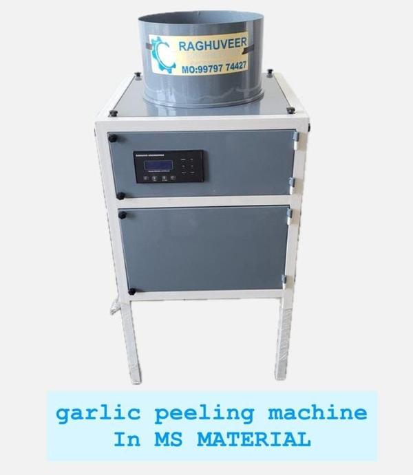 Dry Garlic Peeler ManufacturersWe are also supply in Andhra Pradesh, Arunachal Pradesh, Assam, Bihar, Chhattisgarh, Goa, Gujarat, Haryana, Himachal Pradesh, Jharkhand, Karnataka, Kerala, Madhya Pradesh, Maharashtra, Manipur, Meghalaya, Mizoram, Nagaland, Odisha, Punjab, Rajasthan, Sikkim, Tamil Nadu, Telangana, Tripura, Uttar Pradesh, Uttarakhand, and West BengalType	Dry TypeProduct To Be Peeled	GarlicAutomation Grade	AutomaticUsage/Application	IndustrialMaterial	Stainless SteelElectricity Phase	Single PhaseCapacity	30 kg/hrCapacity(Kg/Hr)	50 kg/hrMinimum order quantity: 100 PieceWelcome to RAGHUVEER ENGINEERING - Your Trusted Partner for Garlic Peeling Solutions! Looking for the perfect garlic peeling machine for your processing needs? You've come to the right place! At RAGHUVEER ENGINEERING, we specialize in designing, manufacturing, and delivering high-quality garlic peeling machines that streamline your production process and enhance efficiency. Product Features: Cutting-edge technology for precise and efficient peeling Stainless steel construction for durability and hygiene User-friendly interface for easy operation Customizable options to suit your specific requirements Compact design for space-saving installation Our Range of Machines: 10kg to 30kg/hr : Ideal for small-scale operations or restaurant kitchens. 50kg to 100kg/hr : Perfect for medium-sized production facilities. 150 to 1000kg/hr : Designed for large-scale industrial processing. Why Choose [Manufacturer Name]? Over 19 years of experience in the industry. Dedicated customer support team to assist you every step of the way. Global shipping options available for worldwide delivery. Comprehensive warranty coverage for peace of mind. Contact Us Today! Ready to revolutionize your garlic peeling process? Contact us today to learn more about our products and how they can benefit your business. Don't settle for anything less than the best � choose RAGHUVEER ENGINEERING for all your garlic peeling needs!
