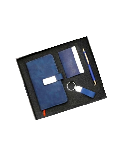 Impress your clients and employees with our all-in-one Stylish Executive Gift Combo—a perfect mix of elegance, utility, and professional appeal. Designed for modern executives, this set is both practical and visually impressive.What’s Inside?✔ Executive Diary for planning & productivity✔ Premium Pen for smooth writing✔ Visiting Card Holder for smart networking✔ Stylish Keychain for everyday usePerfect For:Corporate gifting & festive hampersEmployee welcome kitsClient appreciation giftsConferences & promotional events