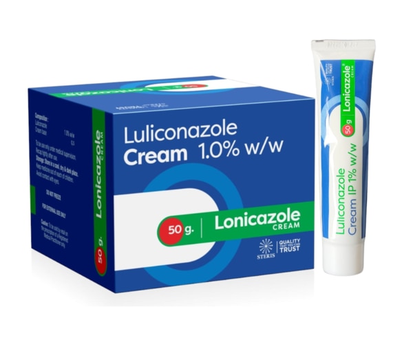 LONICAZOLE 50 is a premium topical antifungal cream formulated with Luliconazole, designed to effectively treat common fungal skin infections. It offers fast relief from itching, redness, scaling, and discomfort caused by fungal growth on the skin. With its targeted action and easy application, LONICAZOLE 50 is a trusted choice for maintaining healthy, infection-free skin.Fungal skin infections are very common due to sweating, humidity, tight clothing, poor hygiene, or weakened skin barriers. Conditions like ringworm, athlete’s foot, and jock itch can affect daily comfort and confidence. LONICAZOLE 50 works directly at the site of infection to stop fungal growth and support skin recovery.Product DescriptionLONICAZOLE 50 is a topical cream containing Luliconazole, a modern antifungal agent known for its strong and long-lasting action against a wide range of dermatophyte fungi. The cream penetrates deeply into the affected skin layers, targeting the root cause of the infection rather than just masking symptoms.Its smooth, non-greasy texture makes it easy to apply and comfortable for daily use. Regular use as advised helps clear infection, reduce recurrence, and restore normal skin appearance.Uses of LONICAZOLE 50 (Luliconazole Cream)LONICAZOLE 50 is commonly used for the treatment of fungal skin infections, including:Ringworm (Tinea corporis) – circular, itchy, red patches on the bodyAthlete’s foot (Tinea pedis) – itching, cracking, and peeling between toesJock itch (Tinea cruris) – fungal infection in the groin areaFungal infections of skin foldsItching and redness caused by fungal overgrowthBy eliminating the fungus, LONICAZOLE 50 helps relieve discomfort and prevents the spread of infection to other areas.How LONICAZOLE 50 WorksLuliconazole works by blocking the synthesis of ergosterol, an essential component of the fungal cell membrane. Without ergosterol, the fungal cell membrane becomes weak and damaged, leading to the death of the fungus.This targeted mechanism ensures:Rapid reduction in fungal growthRelief from itching and inflammationLower chances of infection recurrenceBecause it works directly on fungi, it does not affect healthy skin cells when used correctly.Key Benefits of LONICAZOLE 50Powerful antifungal action against common skin fungiFast relief from itching and rednessDeep skin penetration for effective treatmentOnce-daily application improves convenience and complianceNon-greasy and quick-absorbing formulaHelps prevent recurrence when used for the full courseSuitable for use on different body areas (as advised)Why Choose LONICAZOLE 50LONICAZOLE 50 stands out due to its:Proven antifungal effectivenessUser-friendly formulationReliable results with short treatment durationGood skin tolerabilityIt is suitable for adults and is widely recommended for uncomplicated fungal skin infections.How to Use LONICAZOLE 50Clean and dry the affected area before applicationApply a thin layer of LONICAZOLE 50 on the infected skinGently rub until absorbedUse once daily or as advised by a healthcare professionalContinue treatment for the full recommended duration, even if symptoms improve earlyAvoid covering the area tightly unless directed.Possible Side Effects of LONICAZOLE 50Most people tolerate LONICAZOLE 50 well. However, some mild side effects may occur at the application site.Common Side EffectsMild burning or stinging sensationItchingRednessDryness or irritationThese effects are usually temporary and disappear with continued use.Rare Side EffectsSevere skin irritationAllergic reactions such as swelling or rashIf severe irritation or allergic symptoms occur, discontinue use and consult a healthcare professional.Precautions and WarningsFor external use onlyAvoid contact with eyes, mouth, and open woundsDo not apply on broken or severely damaged skin unless advisedWash hands before and after applicationNot recommended for children unless prescribedPregnant or breastfeeding women should consult a doctor before useAlways follow medical advice for best results.Storage InstructionsStore in a cool, dry placeKeep away from direct sunlightKeep out of reach of childrenClose the cap tightly after useWho Can Use LONICAZOLE 50LONICAZOLE 50 is suitable for:Adults with fungal skin infectionsIndividuals experiencing itching, redness, or scaling due to fungal causesIt should be used only after proper diagnosis to ensure the infection is fungal in nature.ConclusionLONICAZOLE 50 (Luliconazole Cream) is an effective and dependable solution for treating fungal skin infections. With its targeted antifungal action, fast symptom relief, and easy once-daily use, it helps restore healthy skin and improves comfort. When used correctly and consistently, LONICAZOLE 50 not only clears existing infections but also reduces the risk of recurrence, making it a reliable choice for maintaining skin health.