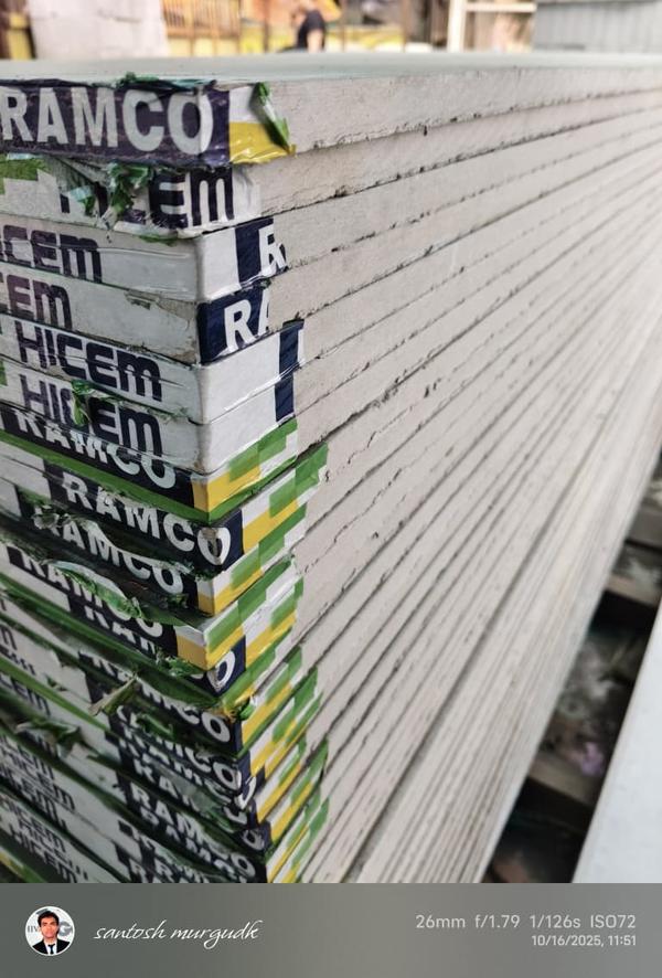 Cement fibre sheets are durable, low-maintenance building materials made from cement, sand, and cellulose fibres, widely used for roofing, wall partitions, and cladding due to their fire, moisture, and termite resistance. Product 	Typical Thickness Options	Standard Size	Key FeaturesVboard Fiber Cement Board	4mm, 6mm, 8mm, 10mm, 12mm, 16mm, 18mm, 25mm	2440 x 1220 mm (8ft x 4ft)	High strength, fire-resistant (Class 1), weatherproof, moisture/mould/termite-proof, excellent screw-holding capacity.Everest Fibre Cement Sheet	Varies, e.g., 6mm for roofing	Lengths from 1.5m to 3.6m, 1.05m width (corrugated)	Fire-resistant, non-corrosive, vermin-resistant, low thermal conductivity, good sound absorption.Birla Aerocon Fiber Cement Wall Panels	50mm (for panels)	10ft x 2ft (for panels)	Lightweight sandwich panels, tongue and groove jointing system for rapid installation, sound insulation, eco-friendly.