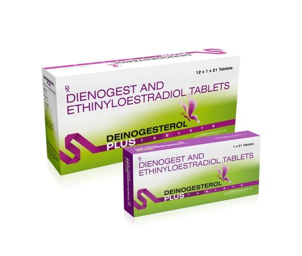 DEINOGESTEROL 2Dienogest (2mg)Deinogesterol 2 is a medication containing 2mg of Dienogest, a synthetic progestogen. It is commonly prescribed for various gynecological conditions. Here's a concise overview:Usage: Deinogesterol 2 is used primarily as a hormonal therapy in conditions such as endometriosis and heavy menstrual bleeding. It helps regulate the menstrual cycle and reduces pain associated with endometriosis.Dosage: The typical dosage of Deinogesterol 2 is 2mg once daily, usually taken with or without food. Dosage adjustments may be made by a healthcare professional based on individual needs and response to treatment.Side Effects: Common side effects may include nausea, headache, breast tenderness, and mood changes. Serious side effects are rare but may include allergic reactions or liver problems. It's essential to report any unusual symptoms to your doctor. For further information:Email: info@sterispharma.com / contact@sterispharma.comCall/WhatsApp: 7877551268, 7849827488Order Now: https://www.sterisonline.com/product/deinogesterol-2-133831