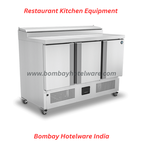 Pizza Preparation Table (Commercial Refrigerated Type – Large Capacity)The Pizza Preparation Table is a heavy-duty commercial refrigeration and food preparation unit designed for pizza outlets, QSRs, restaurants, cafés, cloud kitchens, hotels, and fast-food chains. Engineered with strong stainless steel construction and reliable static cooling, this unit ensures consistent temperature control, hygienic storage, and smooth preparation flow in professional kitchens.This commercial pizza prep table provides a spacious refrigerated base for storing pizza ingredients like cheese, toppings, sauces, and dough while offering a sturdy work surface for fast and efficient pizza preparation. Built for continuous commercial use, it supports high-volume operations without compromising cooling performance.As a trusted supplier of heavy duty kitchen equipment, commercial refrigeration solutions, durable hotelware utensils, and fancy crockery, we offer this Pizza Preparation Table in Nagpur with supply across India, suitable for institutional and high-traffic food service environments.Product Specifications:External Dimensions: 1350 (W) × 700 (D) × 1056 (H) mmGross Volume: 417 LitersTemperature Control Range: –2°C to +8°CNo. of Shelves: 6 Shelves (Coated)Power Supply: 230V AC / 50Hz / Single PhaseCooling Type: Static CoolingApplication: Pizza preparation & refrigerated ingredient storageDesigned for durability, easy maintenance, and energy-efficient operation, this pizza prep table enhances kitchen productivity while maintaining food freshness and hygiene standards.Key SEO Keywords:Pizza Preparation Table, Commercial Pizza Prep Table India, Refrigerated Preparation Table for Restaurant, Heavy Duty Kitchen Equipment Supplier India, Pizza Counter Refrigerator Nagpur, Hotel Refrigeration Equipment India, Food Preparation Table for Cloud Kitchen
