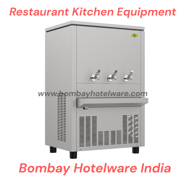 The Commercial Water Cooler – 150 Litre is a high-capacity, heavy-duty industrial water cooling system designed for hotels, restaurants, factories, offices, hospitals, schools, colleges, hostels, and large commercial spaces. Built with robust construction and advanced cooling technology, this unit ensures uninterrupted supply of hygienic chilled drinking water for high-footfall environments.This storage type water cooler features a 150 litre storage tank with powerful 120 litre per hour cooling capacity, making it ideal for large crowd requirements. Equipped with three push-type faucets, it allows multiple users to access cold water simultaneously, ensuring smooth flow even during peak hours.As a trusted supplier of heavy duty kitchen equipment, commercial refrigeration products, durable hotelware utensils, and fancy crockery, we provide this Commercial Water Cooler in Nagpur with supply across India, suitable for institutional and industrial applications. Designed for energy efficiency, low maintenance, and long operational life, this cooler is a reliable hydration solution for commercial use.Product Specifications:External Dimensions: 800 (W) × 821 (D) × 1241 (H) mmEquipment Type: Storage Type Water CoolerWater Storage Capacity: 150 LitreCooling Capacity Rating: 120 Litre per hourFaucet Type / Quantity: Push Cock / 3 Nos.Cold Faucet / Normal Faucet: 3 Nos. / 0 Nos.Application: Factories, hotels, hospitals, educational institutionsTags:Commercial Water Cooler, 150 Litre Water Cooler, Storage Type Water Cooler India, Industrial Water Cooler, Heavy Duty Water Cooler Supplier India, Hotel Water Cooler Nagpur, Drinking Water Cooler for Factory, Stainless Steel Water Cooler