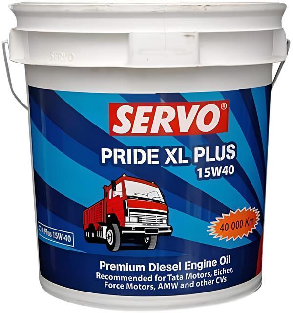Servo Pride XL Plus 15W-40 is premium multipurpose diesel engine oil. The oil is designed for most severe performance requirements of diesel vehicles. It assures outstanding protection against high temperature engine deposits, oil degradation, oil thickening and corrosion resistance. This oil is having excellent shear stability to maintain viscosity under severe, high temperature operations. It exhibits outstanding control on soot induced thickening and soot induced wear.Servo Pride XL Plus 15W-40 is recommended for use in all types of engines ( Mechanical/ Electronic) in commercial diesel vehicles of both American and European design operating on Heavy duty on-highway and off-highway equipment. It is approved for use in TATA Cummins BS IV & before engines.Servo Pride XL Plus 15W40 Diesel Engine Oil Available in 5, 20, 50, 210 Litres Pack.Buy Servo Pride XL Plus 15W40 Diesel Engine Oil At Best Price From Power Lube, Contact Us On 9322287227 For More Details.