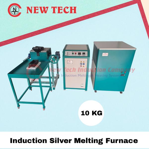 10 Kg Silver Melting Induction Furnace With Chilling & Tilting Unit
