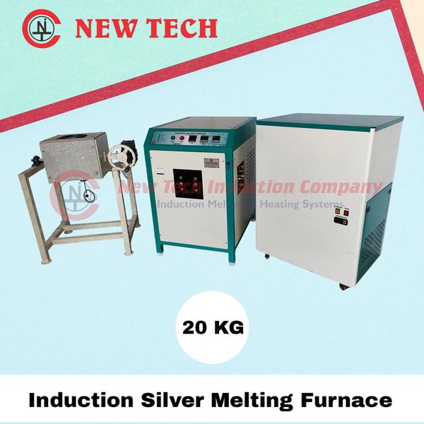 20 Kg Silver Melting Induction Furnace With Chilling Unit
