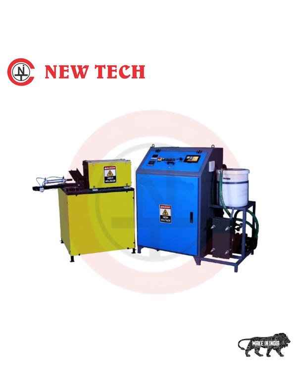 Induction Billet Heating Machine is based on the latest and most advanced IGBT induction technology.Technical Details : Input Voltage - 415 VAC Power Supply - Three Phase Heating Material - MS, SS, Brass, CopperBrand - NEW TECH Technology - IGBT Max Temperature - 1200 Degree Heating Time - 1 min * Frequency - 50 HZ / 60 HZ Absorbed Power - 10 Kw to 50 Kw Cooling Water Temperature - 30 degree Water Pressure - 3 Bar Maximum Water Flow - 20 Lit/ Min Weight - 220 Kg Manufacturer - NEW TECH INDUCTION COMPANY