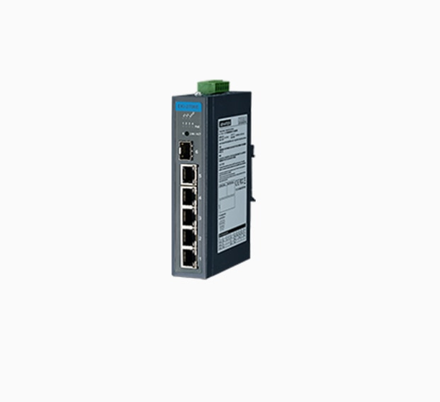 Description ● Supports 10/100/1000 Mbps Auto Negotiation (EKI-2706G) ● Supports jumbo frame transmission up to 9 kbytes ● DIN-rail with IP30 metal mechanism ● Redundant 48 VDC power input ● 4 x IEEE 802.3 af/at PoE ports + 1 x Gigabit Copper + 1 Gigabit SFP portsProduct categoryIndustrial Networking SolutionPartner nameAdvantechSeries nameIndustrial PoE Switches & SolutionsAttributesTypeIndustrial PoE Switches & SolutionsFast EthernetNoGiga EthernetNoFiber PortNo