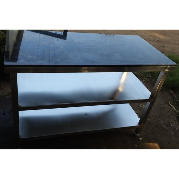 Shape : RectangularMaterial :- Granite TopSize :- 4ft x 2 ftDesign :- StandardColor :- SilverNumber Of Legs :- 4Surface Finishing :- GraniteCountry of Origin :- Made in India