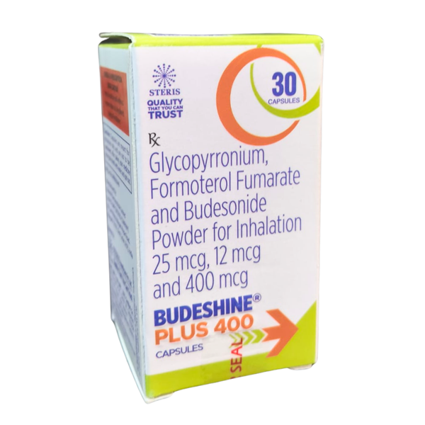 Budesonide IP (400 mcg), Glycopyrronium (25 mcg), and Formoterol Fumarate (12 mcg)