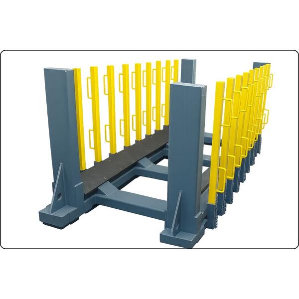 Blue Rectangular Ms storage coile rack, 3500 X 1250x1150 Mm Ht