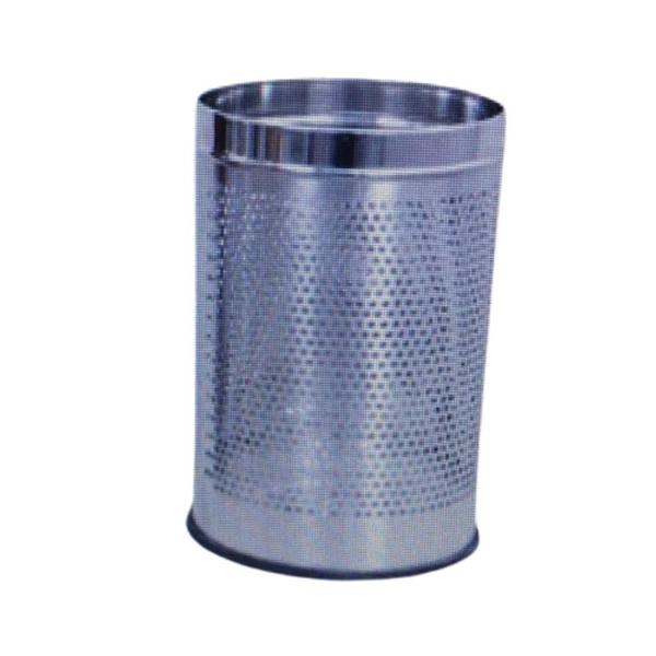 Open Top Stainless Steel Ss fool parporatar dustbin, Size: 8“x12”