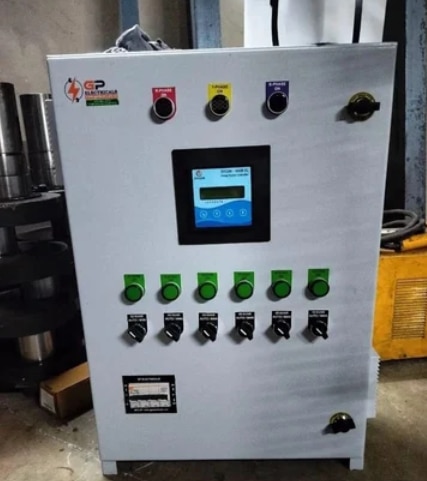 Mcc Control Panel₹ 2,50,000/PieceGet Latest PricePhase	Three PhaseMaterial	Mild SteelRated Voltage	440VAutomation Grade	AutomaticBus Bar	AluminiumWe offer premium quality Motor Control Center (MCC) Panels, designed for efficient control and protection of electric motors in various industrial applications. These panels are widely used in power distribution, automation, and process control systems to ensure safe and reliable operation of machinery.Our MCC Control Panels are manufactured using high-grade components and advanced technology, ensuring durability, user safety, and compliance with international standards. They are available in fixed type and draw-out type configurations, suitable for both manual and automatic operations.