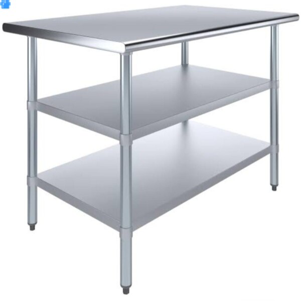 Steel Kitchen Table , Size: 45“x24”x34