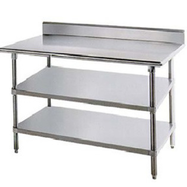 Shree Chamunda Polished Stainless Steel Table , For coumpney, Size: 1000 Mm X 900 Mm X 2150 Mm Ht