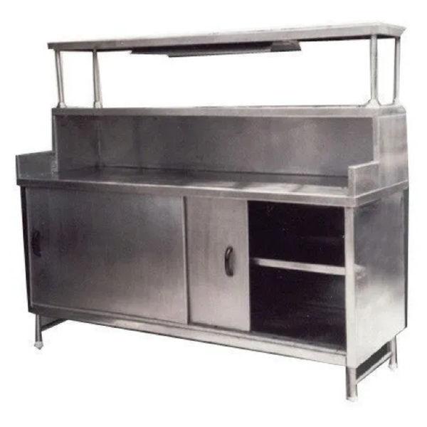 Stainless Steel White Juice Display Counter