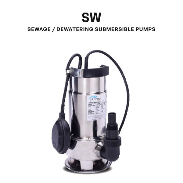 Kirloskar Dewatering Pump (Sewage), 750SW, 1 HP, Single Phase, 220 V