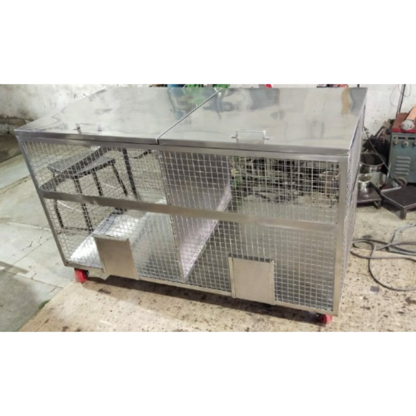 Silver Stainless Steel Potato Onion Storage Bin