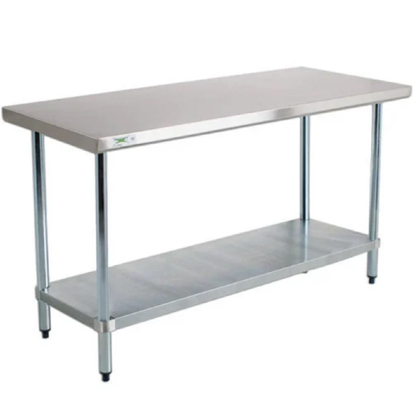 Silver Mirror Finish Stainless Steel Service Table , For Hotel, Size: 500x250x350 Mm Ht
