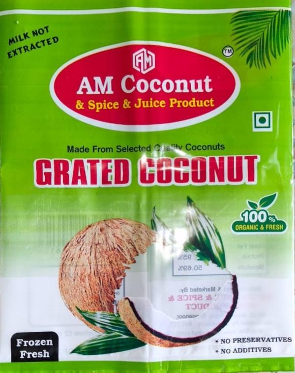 AM Frozen Grated Coconut is made from freshly selected mature coconuts, hygienically grated and quick frozen to lock in natural aroma, taste, and nutrients. Using advanced freezing technology, the product preserves the authentic freshness of coconut, allowing you to enjoy pure coconut flavor anytime without seasonal limitations. It is a convenient ready-to-use ingredient ideal for cooking, baking, sweets, curries, chutneys, and traditional dishes.Free from preservatives and artificial additives, AM Frozen Grated Coconut delivers clean, natural freshness in every pack. The fine texture blends easily into recipes while maintaining the rich coconut taste customers expect. Carefully packed to maintain hygiene and long shelf life, the product is suitable for homes, hotels, restaurants, bakeries, and food industries.Offering premium quality at the best price, AM Frozen Grated Coconut combines convenience, purity, and authentic flavor — making it a reliable choice for everyday cooking and commercial use.