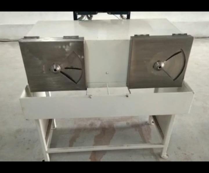 The Mariya Double Head Coconut Brown Skin Peeling Machine from Mariya Engineering Works is a high-performance machine designed for efficient removal of the brown testa from coconuts. Its double-head system allows simultaneous peeling of two coconut halves, increasing productivity and reducing processing time. Built with durable stainless steel for hygiene and long life, the machine ensures smooth, uniform peeling without damaging the white coconut meat. Easy to operate and maintain, it is an ideal choice for coconut processing units seeking reliable performance at the best price in Coimbatore.