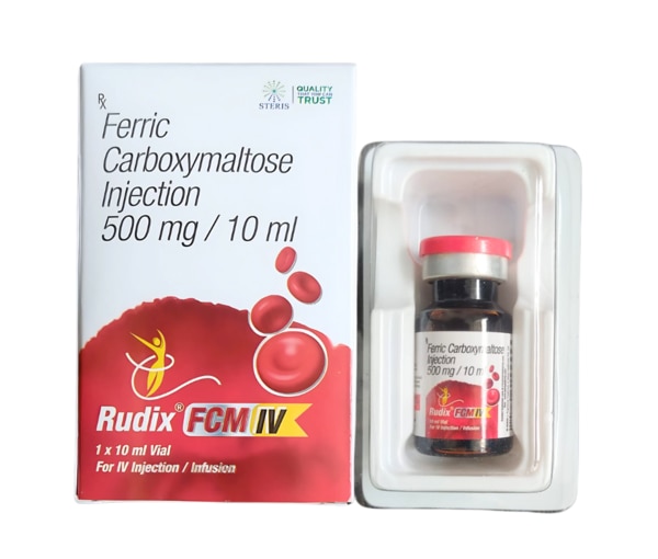 RUDIX FCM IV is a sterile intravenous iron formulation containing Ferric carboxymaltose, designed for the rapid and effective treatment of iron deficiency and iron deficiency anemia (IDA). It is specifically developed for patients who require fast iron replenishment, cannot tolerate oral iron supplements, or have conditions where oral iron therapy is ineffective.Iron deficiency remains one of the most common nutritional deficiencies worldwide, affecting women, children, patients with chronic diseases, and individuals recovering from surgery. RUDIX FCM IV provides a modern, safe, and convenient approach to restoring iron stores efficiently under medical supervision.Product OverviewProduct Name: RUDIX FCM IVGeneric Name: Ferric Carboxymaltose InjectionDosage Form: Intravenous injection / infusionRoute of Administration: IV use onlyIndication: Treatment of iron deficiency and iron deficiency anemiaRUDIX FCM IV is formulated using advanced iron-carbohydrate complex technology that allows controlled and gradual release of iron into the bloodstream. This reduces the risk of free iron toxicity while ensuring effective replenishment of hemoglobin levels and iron stores.What is Ferric Carboxymaltose?Ferric carboxymaltose is a next-generation intravenous iron complex. Unlike traditional iron salts, it allows the administration of larger single doses in a shorter duration, reducing the need for multiple hospital visits. The iron core is tightly bound within a carbohydrate shell, enabling controlled release and minimizing adverse reactions compared to older IV iron formulations.Once administered, iron from ferric carboxymaltose is taken up by the body's iron-binding proteins and transported to the bone marrow, where it supports red blood cell production and improves hemoglobin levels.Uses of RUDIX FCM IVRUDIX FCM IV is indicated in the following medical conditions:1. Iron Deficiency Anemia (IDA)Used when oral iron therapy is ineffective, poorly tolerated, or when rapid correction of anemia is required.2. Chronic Kidney Disease (CKD)Patients with CKD often experience anemia due to reduced erythropoietin production and iron deficiency. IV iron helps restore iron levels efficiently.3. Postpartum AnemiaWomen who experience significant blood loss during childbirth may require quick iron restoration.4. Heavy Menstrual BleedingFor women with chronic blood loss leading to iron deficiency.5. Gastrointestinal DisordersConditions such as inflammatory bowel disease (IBD), celiac disease, or gastric surgery can impair iron absorption, making IV iron therapy necessary.6. Pre- and Post-Surgical PatientsPatients undergoing major surgeries may require rapid iron replenishment to improve recovery.Key Benefits of RUDIX FCM IV✔ Rapid Iron ReplenishmentAllows administration of high doses in a single sitting, helping patients recover faster compared to oral supplements.✔ Improved Patient ComplianceFewer hospital visits are required due to the ability to deliver larger doses in one infusion.✔ Better TolerabilityLower incidence of gastrointestinal side effects compared to oral iron therapy.✔ Controlled Iron ReleaseThe stable iron-carbohydrate complex reduces the risk of free iron reactions.✔ Suitable for Multiple Patient GroupsSafe for use in adults with various underlying medical conditions under medical supervision.✔ Clinically Proven EffectivenessHelps improve hemoglobin levels, replenish iron stores, and reduce fatigue and weakness associated with anemia.Dosage and AdministrationRUDIX FCM IV should be administered only by qualified healthcare professionals in a clinical setting. The dosage depends on:Patient’s body weightHemoglobin levelSeverity of iron deficiencyUnderlying medical conditionIt may be given as a slow intravenous injection or diluted in saline for infusion. Monitoring during and after administration is recommended to ensure patient safety.Possible Side EffectsLike all medications, RUDIX FCM IV may cause side effects, although not everyone experiences them.Common Side Effects:HeadacheNauseaDizzinessInjection site reactionsFlushingLess Common but Serious Reactions:Hypersensitivity reactionsHypotension (low blood pressure)Allergic reactionsShortness of breathPatients should be monitored during infusion. Immediate medical attention is required if signs of severe allergic reactions occur.Precautions and WarningsShould not be used in patients with known hypersensitivity to ferric carboxymaltose.Not recommended in patients with iron overload disorders such as hemochromatosis.Use cautiously in patients with liver dysfunction.Pregnancy and lactation use should be evaluated by a healthcare provider.Must be administered in facilities equipped to manage anaphylactic reactions.Storage InstructionsStore at controlled room temperature.Protect from light.Do not freeze.Keep out of reach of children.Why Choose RUDIX FCM IV?RUDIX FCM IV stands out due to its high-quality formulation, safety profile, and effectiveness in treating iron deficiency anemia. It offers healthcare providers a reliable option for rapid correction of iron deficiency while minimizing patient inconvenience.Its ability to deliver higher doses in fewer sessions makes it a preferred choice in hospitals, nephrology clinics, gynecology practices, and surgical recovery units.ConclusionIron deficiency anemia can significantly impact quality of life, causing fatigue, weakness, reduced immunity, and impaired cognitive function. Timely correction is essential to restore overall health and vitality.