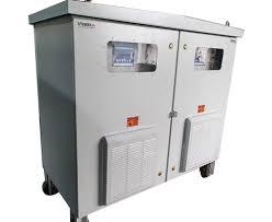 The Bedia Stabilizer Air-Cooled Series (10 kVA to 100 kVA) offers robust and dependable voltage regulation solutions for a wide range of electrical loads in residential, commercial, and industrial settings. Designed to protect sensitive equipment and ensure stable performance, these stabilizers maintain consistent output voltage despite fluctuations in supply, extending the life and efficiency of connected appliances.Built with an air-cooled design, the stabilizers are engineered for efficient heat dissipation, allowing continuous operation with reduced thermal stress even under heavy load conditions. The air-cooled mechanism also enhances reliability, minimizes maintenance requirements, and ensures prolonged service life.Available in capacities from 10 kVA up to 100 kVA, this range accommodates diverse applications—from smaller office equipment and home appliances to large industrial machinery and critical electrical systems. Each unit provides precise voltage stabilization with quick response to input variations, safeguarding your investments against undervoltage and overvoltage.These stabilizers feature rugged construction, user-friendly interfaces, and comprehensive protection mechanisms including:Overload protectionShort-circuit protectionThermal cut-off and safety controlsWide input voltage acceptance rangeWhether you require stabilization for sensitive electronics, HVAC systems, compressors, CNC machines, or factory automation equipment, the Bedia Air-Cooled Stabilizer series (10 kVA–100 kVA) delivers consistent, secure, and efficient voltage regulation every time.Key Benefits:Broad capacity range from 10 kVA to 100 kVAAir-cooled design for enhanced heat managementReliable voltage regulation even under fluctuating supplyBuilt-in safety protections for long-term useSuitable for residential, commercial, and industrial applicationsChoose Bedia Stabilizer Air-Cooled Series for durable and efficient voltage stabilization that keeps your systems running smoothly and safely.