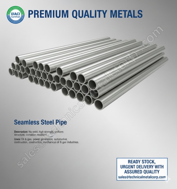 Artha Alloys is one of the leading Importers ISO 9001:2008 Certified Company. Artha Alloys one of the biggest suppliers of Stainless steel, Titanium, and Custom Alloys is made with utmost care & durability. Providing the required “Top-Notch Work” that stands the test of time. At Artha Alloys we don’t just manufacture metal; we provide the backbone for your success. Why choose Artha Alloys for Seamless Steel Pipe?Best-in-Class Quality: The “Urgent” Experts: Got a deadline? We specialize in high-pressure Handling and express deliveries.Best for: A clean, scan able look that gets straight to the point.Excellence in Metal Manufacturing, Precision, Quality, Speed.Comprehensive Alloy Range: Whether it’s corrosion resistance or lightweight strength, we have the material for your specific needs.Our Speciality: Superior craftsmanship and technical precision.Our Promise:Best-in-market manufacturing standards.We handle urgent deliveries as having ready stock, Factory in Taloja’ Navi Mumbai.We accept urgent deliveries with limited time duration ending up completing it before time succeed 98.45%Delivering in all major cities & countries- Hyderabad, Ahmedabad, Mumbai, Delhi, Bengaluru, Ahmedabad, Chennai, Kolkata, Surat, Pune, Jaipur, Lucknow, Kanpur, Nagpur, Indore, Thane, Bhopal, Visakhapatnam, Pimpri-Chinchwad, Patna, Vadodara, Ghaziabad, Ludhiana, Agra, Nashik, Faridabad, Meerut, Rajkot, Kalyan, Vasai-Virar, Varanasi, Srinagar, Aurangabad, Dhanbad, Amritsar, Navi Mumbai, Howrah, Ranchi, Gwalior, Jabalpur, Coimbatore, Vijayawada, Jodhpur, Madurai, Raipur, Kota, Guwahati, Chandigarh, Solapur, Hubli-Dharwad, Tiruchirappalli, Bareilly, Moradabad, Mysore, Tripura, Gurgaon, Aligarh, Jalandhar, Bhubaneswar, Salem, Warangal, Mira-Bhayandar, Thiruvananthapuram, Guntur, Bhiwandi, Saharanpur, Gorakhpur, Bikaner, Amravati, Noida, Jamshedpur, Cuttack, Firozabad, Kochi, Nellore, Bhavnagar, Dehradun, Durgapur, Asansol, Rourkela, Nanded, Kolhapur, Ajmer, Akola, Gulbarga, Jamnagar, Ujjain, Loni, Siliguri,, Ulhasnagar, Jammu, Sangli-Miraj, Mangalore, Erode, Belgaum, Ambattur, Tirunelveli, Malegaon, Dubai , UAE , Saudi Arabia , Australia , Europe , Russia , Germany , United States of America, London , Canada , Iran , Turkey , Bangladesh , Thailand , Italy , France, South Africa , Sri Lanka , Israel , Oman , Finland , Qatar etc .ALL INDIA PRICE CHALLENGE – (we pay twice the difference if there is any price difference*)Process of making/Manufacturing Seamless steel bar?A solid steel round bar is heated to white-hot temperatures.A piercing point is forced through the center of the rotating billet.The hollow shell is stretched and rolled to the desired diameter and wall thickness.Seamless Steel Pipe USED IN- Iron and SteelSeamless Steel Pipe USED IN- AgriculturalSeamless Steel Pipe USED IN- Food ConsumablesSeamless Steel Pipe USED IN- MarineSeamless Steel Pipe USED IN-PetroleumSeamless Steel Pipe USED IN-Oil refining studSeamless Steel Pipe USED IN-AutomobilesSeamless Steel Pipe USED IN-Auto Components before Time DeliveredSeamless Steel Pipe USED IN-Pharmaceuticals Ready Stock.Seamless Steel Pipe USED IN-ChemicalsSeamless Steel Pipe USED IN-MarineSeamless Steel Pipe USED IN-Information TechnologySeamless Steel Pipe USED IN-HardwareSeamless Steel Pipe USED IN-Aviation Seamless Steel Pipe USED IN-Aerospace Seamless Steel Pipe USED IN-Defence ManufacturingSeamless Steel Pipe USED IN-Paper Seamless Steel Pipe USED IN-PackagingSeamless Steel Pipe USED IN-Rubber Seamless Steel Pipe USED IN-Plastics Seamless Steel Pipe USED IN-ShipbuildingSeamless Steel Pipe USED IN-Mining Seamless Steel Pipe USED IN-MetalsSeamless Steel Pipe USED IN-Electrical EquipmentSeamless Steel Pipe USED IN- Renewable Energy Equipment 
