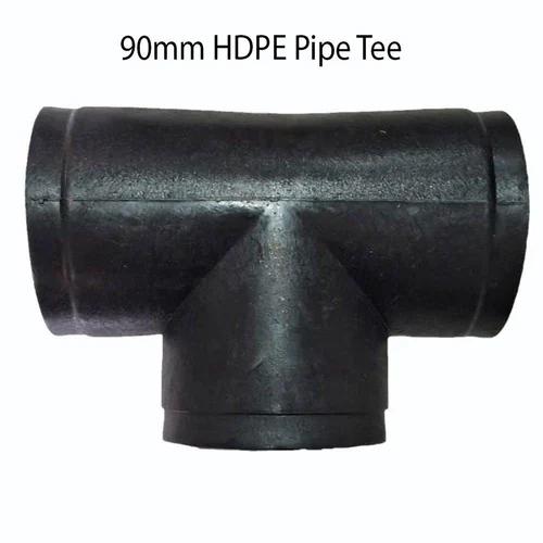HDPE equal tee refers to the branch diameter of this tee is same with the main pipeline diameter of this tee, which means three ends of tee have same diameters. An HDPE Equal Tee is used to split a HDPE pipe into two outlets at right angles to the end of the original pipe, or to add in an outlet to a HDPE Pipe.Fitting Type :	TeeMaterial :	HDPEUsage/ Application :	PlumbingDiameter :	3 inchConnection :	FlangeMaterial Grade :	PE80Color :	BlackThickness :	90mm