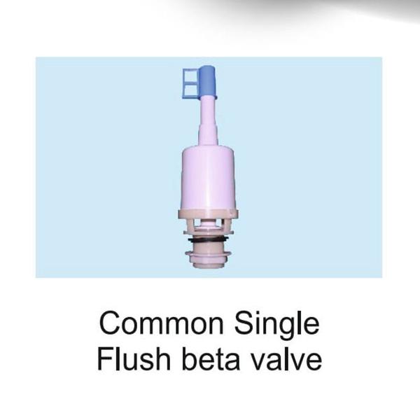 The Commander Common Single Flush Beta Valve is a key internal component used in several flushing cistern models by Commander Watertech. It is primarily found in the Commander Champion and Slim single-flush exposed cisterns.Material: Critical functional parts are molded from high-grade engineering polymers like ABS and Acetal to ensure longevity and corrosion resistance.Pressure Resistance: The system includes an inlet valve designed to sustain high water pressure of up to 15 kg/cm², making it suitable for high-rise buildings.Design: Often paired with a “Slim” or “Champion” body design featuring a 9-litre water capacity and a mosquito-proof lid with an integral lock. 