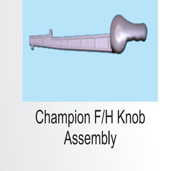 Champion F/H (Full/Half) Knob Assembly is a specific type of flushing lever designed for dual-flush toilet cisterns. This component is typically found in Commander Champion or similar slimline PVC flush tanks widely used in Indian households. The “F/H” designation indicates it supports Full Flush (for solid waste) and Half Flush (for liquid waste) by tilting the knob in different directions or to different degrees to actuate the internal syphon or valve. Made from engineering-grade plastic (like ABS or PVC) to ensure durability and resistance to water corrosion.It features a plastic lever arm that connects to the internal flush valve (syphon) and an ergonomic external knob.
