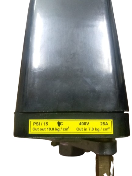 REPLACMENT FOR ELGI PRESSURE SWITCH / MODEL : 1C  PSI/15 400V 25A CUT OUT 1.0 kg/cm2, CUT IN 7.0 kg/cm2 