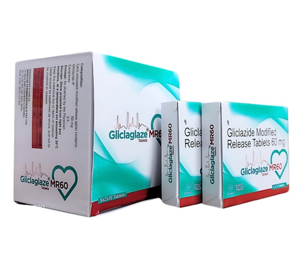 GLICLAGALZE MR 60  Gliclazide SR 60 mgIntroductionGLICLAGALZE MR 60 is an oral medication tailored for the treatment of Type 2 diabetes, featuring a 60 mg dose of Gliclazide in a sustained release (SR) formulation. This medication is designed to offer consistent control of blood sugar levels throughout the day, minimizing fluctuations and improving overall diabetes management.Mechanism of ActionGliclazide SR (60 mg): Gliclazide is a member of the sulfonylurea class of diabetes medications. It operates by stimulating the pancreatic beta cells to produce more insulin, a key hormone that helps lower blood glucose. The SR formulation allows for a gradual release of Gliclazide, maintaining a steady level of the drug in the bloodstream, which helps to prevent the peaks and troughs in blood sugar levels that can be problematic in diabetes management.BenefitsGLICLAGALZE MR 60 is particularly beneficial for patients who need a moderate increase in their insulin production but are concerned about the risks of hypoglycemia associated with other diabetes treatments. The sustained release formulation ensures a more uniform effect over the day, which can lead to better adherence to treatment and overall patient satisfaction.Dosage and AdministrationDosage: The dosage should be individualized based on the patient’s current treatment regimen, effectiveness, and tolerability. It is crucial to monitor blood glucose levels regularly to ensure optimal control and to adjust the dosage as needed.Administration: This medication should be taken with food, ideally with the first main meal of the day. The tablet must be swallowed whole to maintain the integrity of the sustained release mechanism and ensure effective drug delivery.Side EffectsCommon side effects of GLICLAGALZE MR 60 may include gastrointestinal disturbances such as nausea and upset stomach. There is also a risk of hypoglycemia, particularly if meals are skipped or delayed, or when combined with other glucose-lowering medications.ConclusionGLICLAGALZE MR 60 offers a reliable and effective approach for managing Type 2 diabetes, providing a balanced and prolonged action to stabilize blood glucose levels. It supports a comprehensive diabetes management plan, which should include regular physical activity, diet modification, and routine monitoring of blood glucose. As with any medication regimen, it is important to consult with a healthcare provider to adjust the treatment according to individual health needs and response to therapy.For further information: EMAIL:  info@sterispharma.com  / contact@sterispharma.com    CALL/WHATSAPP: 7877551268, 7849827488   Order Nowhttps://www.sterisonline.com/product/gliclagalze-mr-60-133418