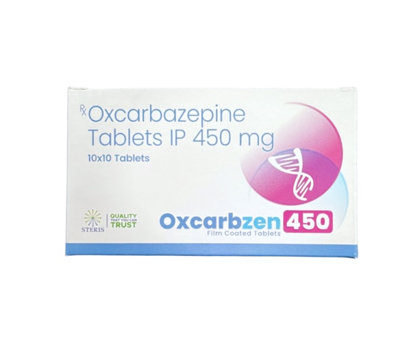 OXCARBZEN 450 is a prescription medication containing 450 mg of Oxcarbazepine, an anticonvulsant used primarily to manage Epilepsy and certain seizure disorders. It belongs to the class of antiepileptic drugs (AEDs) and is designed to stabilize abnormal electrical activity in the brain, reducing the frequency and severity of seizures.OXCARBZEN 450 provides a reliable treatment option for individuals experiencing partial-onset seizures, and it is often recommended when other anticonvulsants are insufficient or poorly tolerated. Its effectiveness and favorable safety profile make it a widely prescribed choice for long-term seizure management.This medication is usually part of a broader treatment plan that may include other antiepileptic drugs, lifestyle modifications, and routine medical monitoring. By helping maintain seizure control, OXCARBZEN 450 supports improved daily functioning, safety, and overall quality of life for patients with epilepsy.How OXCARBZEN 450 WorksOxcarbazepine works by modulating sodium channels in neurons, which are the nerve cells in the brain responsible for transmitting electrical signals. In people with epilepsy, abnormal electrical discharges can occur, leading to seizures. Oxcarbazepine stabilizes these electrical signals by:Blocking voltage-sensitive sodium channels – this prevents neurons from firing excessively.Reducing excitatory neurotransmission – it helps maintain normal communication between brain cells.Modulating ion flow affects potassium and calcium ions to further stabilize neural activity.The result is a reduction in the frequency, intensity, and duration of seizures, helping patients achieve better control over their condition. Unlike some older antiepileptic drugs, oxcarbazepine generally has fewer interactions and is better tolerated, making OXCARBZEN 450 a preferred option for many patients.Uses of OXCARBZEN 450OXCARBZEN 450 is primarily prescribed for the treatment of Epilepsy, but it has multiple specific applications in seizure management:1. Partial-Onset SeizuresOXCARBZEN 450 is highly effective for focal (partial-onset) seizures, which affect one area of the brain and can sometimes spread to generalized seizures. It helps reduce seizure frequency and improves patient safety.2. Adjunctive TherapyFor patients who do not achieve adequate seizure control with a single medication, OXCARBZEN 450 can be combined with other antiepileptic drugs to enhance efficacy.3. Monotherapy in Adults and AdolescentsOXCARBZEN 450 is approved for use as a single therapy in adults and adolescents with newly diagnosed epilepsy, providing a convenient and effective option.4. Off-Label UsesOccasionally, doctors may prescribe oxcarbazepine for neuropathic pain or bipolar disorder, though these uses are less common and always based on individual medical assessment.Key Benefits of OXCARBZEN 450OXCARBZEN 450 offers several advantages for patients managing epilepsy:1. Effective Seizure ControlThe primary benefit of OXCARBZEN 450 is its ability to reduce seizure frequency and severity, which improves daily functioning and safety.2. Favorable Safety ProfileCompared to some older antiepileptics, oxcarbazepine is generally well-tolerated and has fewer severe side effects. This makes it suitable for long-term use.3. Monotherapy and Combination Therapy FlexibilityOXCARBZEN 450 can be used alone or with other antiepileptic drugs, providing flexibility in tailoring treatment to individual patient needs.4. Improved Quality of LifeBy stabilizing seizures, patients can experience better concentration, mood, and daily activity, enhancing overall quality of life.5. Reduced Drug InteractionsOxcarbazepine has fewer interactions with other medications compared to older AEDs, which is particularly beneficial for patients taking multiple drugs.6. Pediatric and Adult UseOXCARBZEN 450 is suitable for both adolescents and adults, making it versatile across age groups when used under proper medical guidance.How to Use OXCARBZEN 450OXCARBZEN 450 should be taken exactly as prescribed by a healthcare professional. General guidelines include:Take the medication twice daily or as directed by your doctor.Swallow the tablet with water; it can be taken with or without food.Follow the exact dosing schedule to maintain consistent blood levels of the drug.Do not suddenly stop taking OXCARBZEN 450 without consulting your doctor, as this may trigger seizures.Doctors may adjust the dose based on the patient’s response, weight, and other medications to ensure optimal seizure control with minimal side effects.Possible Side Effects of OXCARBZEN 450Like all medications, OXCARBZEN 450 may cause side effects. Most are mild and temporary, but patients should be aware of potential reactions.Common Side EffectsDizziness or drowsinessHeadacheNausea and vomitingFatigueBlurred visionLess Common Side EffectsAtaxia (loss of coordination)TremorsGastrointestinal discomfortMild skin rashRare but Serious Side EffectsSevere allergic reactions (rash, swelling, difficulty breathing)Hyponatremia (low sodium levels, leading to confusion, weakness, or seizures)Liver function abnormalitiesBlood disorders such as leukopenia or thrombocytopeniaPatients should seek immediate medical attention if they experience severe rash, unusual bruising, severe dizziness, or persistent confusion.Precautions and Safety InformationBefore starting OXCARBZEN 450, patients should inform their doctor of any medical history, including:Kidney or liver disordersHeart diseaseHyponatremia or electrolyte imbalancesPregnancy or breastfeedingRegular monitoring of blood sodium levels, liver function, and kidney function may be recommended during treatment. Avoid alcohol, as it may worsen dizziness or drowsiness.Lifestyle RecommendationsFor optimal results with OXCARBAZEPINE 450, patients should:Take medications consistently and at the same time dailyAvoid activities requiring alertness if dizziness occursMaintain a healthy diet and hydrationMonitor seizure frequency and report changes to your doctorAttend regular follow-up appointmentsConclusionOXCARBZEN 450, containing 450 mg of Oxcarbazepine, is a reliable and effective treatment for managing Epilepsy and other seizure disorders. By stabilizing abnormal electrical activity in the brain, it helps reduce seizure frequency, intensity, and duration, enhancing patient safety and quality of life.With a favorable safety profile, flexible dosing options, and compatibility with other antiepileptic drugs, OXCARBZEN 450 offers both efficacy and convenience for long-term seizure management. While side effects may occur, they are generally mild and manageable with medical guidance.