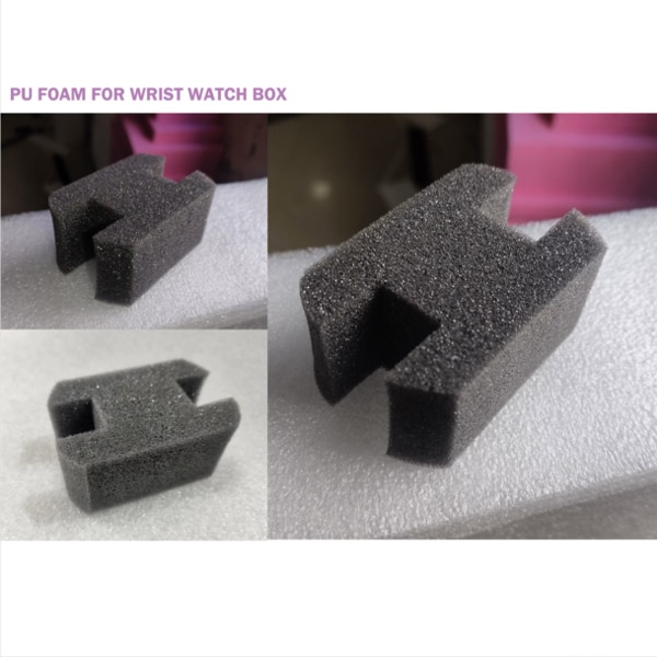 A pleasant, versatile and attractive looking PU foam die cut products for Wrist watch box packing needs. Various colors are also available. Please contact us for more details