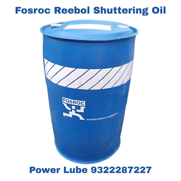 Fosroc Reebol is a specially formulated blend of mineral oils and selective chemical additives designed to provide a clean, quick, and easy release of concrete from formwork. When applied to a mould or shuttering, it reacts chemically with the cement at the interface to create a thin, water-repellent skin that prevents the concrete from sticking.Product Details:- Base Type	Mineral Oil- Product Type	Shuttering Oil- Application Area	Mivan Sheet.- Application Process	Brush- Packaging Size	235 Litres- Form	Liquid- Brand	Fosroc- Suitable Material	Concrete- Suitable For	Plywood/Timber, Aluminium/Mivan- Max Temperature	250°C- Solvent Type	Solvent BasedFosroc Reebol Shuttering Oil Available in 235 Litres Pack At Best Price With Power Lube. Contact Us on 9322287227 For More Details.