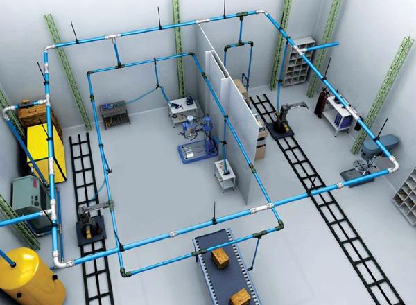 Compressed Air Piping System

An aluminum compressed air piping system is a modern, lightweight network of pipes and fittings used to transport compressed air, valued for its quick installation, corrosion resistance, and energy efficiency. Unlike traditional steel systems, it uses modular, push-fit connections that require no threading, soldering, or welding, making installation, modification, and maintenance faster and easier. This results in a cleaner, leak-free system that reduces energy waste and lowers operating costs. Key advantages
Easy and fast installation: The modular, lightweight design and quick-connect push-fit fittings eliminate the need for special tools, threading, or welding, significantly reducing labor costs.
Corrosion-free: Aluminum is naturally resistant to rust and corrosion, ensuring clean airflow and preventing contamination that can occur with steel pipes.
Energy efficient: Smooth internal bores and leak-proof connections minimize pressure drop and air loss, which reduces energy waste and can lower electricity bills.
Leak-proof and clean: The O-ring seals and precise fittings create an airtight system, and the corrosion-free nature of aluminum prevents contamination from pipe rust.
Modular and flexible: The system is easy to expand, modify, or relocate, making it suitable for growing businesses. Components are reusable and can be quickly connected or disconnected. 
  Key features
Materials: Lightweight and durable aluminum alloy pipes.
Fittings: Quick-connect, push-fit fittings with O-rings that create an airtight seal.
Installation: Requires minimal tools and no special preparation beyond cutting and deburring the pipe.
Pressure: Can typically handle pressures up to 17 bar or 20 bar, depending on the manufacturer.
Maintenance: Low maintenance due to the corrosion-free and leak-proof design. 

Our extensive distribution network covers major states across India, including Andhra Pradesh, Karnataka, Kerala, Tamil Nadu, Telangana, Uttar Pradesh, Punjab, Haryana, Uttarakhand, Delhi, Himachal Pradesh, West Bengal, Bihar, Odisha, Jharkhand, Sikkim, Rajasthan, Gujarat, Maharashtra, Goa, Madhya Pradesh, and Chhattisgarh.


We proudly serve cities across these states such as Visakhapatnam, Vijayawada, Guntur, Tirupati, Kurnool, Bengaluru, Mysuru, Hubballi, Mangaluru, Belagavi (Belgaum), Thiruvananthapuram, Kochi, Kozhikode, Thrissur, Kannur, Chennai, Coimbatore, Madurai, Tiruchirappalli (Trichy), Salem, Hyderabad, Warangal, Nizamabad, Karimnagar, Khammam, Noida, Greater Noida, Kanpur, Lucknow, Ghaziabad, Agra, Varanasi, Meerut, Moradabad, Saharanpur, Gorakhpur, Mathura, Jhansi, Firozabad, Muzaffarnagar, Ayodhya, Aligarh, Bareilly, Bijnor, Sitapur, Chandigarh, Ludhiana, Amritsar, Jalandhar, Patiala, Bathinda, Mohali, Phagwara, Gurgaon, Faridabad, Panipat, Karnal, Yamunanagar, Sonipat, Dehradun, Haridwar, Roorkee, Haldwani, Rudrapur, New Delhi, Shimla, Dharamshala, Solan, Mandi, Kullu, Baddi, Kangra, Kolkata, Asansol, Siliguri, Durgapur, Howrah, Patna, Gaya, Muzaffarpur, Bhagalpur, Darbhanga, Bhubaneswar, Cuttack, Rourkela, Berhampur, Sambalpur, Ranchi, Jamshedpur, Dhanbad, Bokaro Steel City, Hazaribagh, Gangtok, Jaipur, Jodhpur, Kota, Bikaner, Ajmer, Udaipur, Alwar, Ahmedabad, Surat, Vadodara, Rajkot, Jamnagar, Junagadh, Morbi, Gandhinagar, Ankleshwar, Bharuch, Bhavnagar, Mumbai, Pune, Nasik, Nagpur, Aurangabad, Kolhapur, Amravati, Solapur, Akola, Jalgaon, Bhiwandi, Thane, Kalyan-Dombivli, Sangli, Malegaon, Latur, Goa, Panaji, Indore, Bhopal, Jabalpur, Gwalior, Ujjain, Ratlam, Sagar, Rewa, Satna, Dewas, Raipur, Bhilai, Durg, Bilaspur, Korba, Raigarh, Vadodara, Delhi, Ahmedabad, Mumbai, Thane, Pune, Bengaluru, Chennai, Ghaziabad, Indore, Rajkot, Faridabad, Morbi, and Coimbatore.