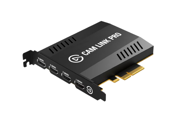 A powerful video mixer engineered for multicam production, Cam Link Pro equips you to stream or record four HDMI signals with ultimate ease and flexibility.Independent inputsGet granular with your stream layout. Four HDMI inputs appear as separate devices in OBS, vMix, or any encoding software of your choice. So you can position, resize and customize each video feed on the fly. Onboard MixingBuilt-in Elgato Multiview lets you combine up to four camera feeds in one source. Picture in Picture, Side by Side, Triple, or Quad — choose your layout and set HDMI-1 / Multiview as the camera input in apps such as Zoom, Slack, and Microsoft Teams.Pro video conferencingWith four HDMI inputs and Multiview at your disposal, conference calls look incredible. Picture in Picture, Side by Side, Triple, or Quad — choose your layout and set HDMI-1 / Multiview as the camera input in apps such as Zoom, Slack, and Microsoft Teams. Revolutionize your virtual presentations, ace your digital creative pitches, and engage your students using a multitude of educational media.Effortless controlDirect Cam Link Pro integration turns Stream Deck into a live camera switcher. Instantly change Multiview layouts with a tap of a key. Or create Multi Actions to trigger audio clips, adjust lighting, and switch cameras simultaneously. It’s advanced A/V automation at your fingertips.