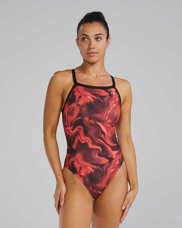 TYR Durafast Elite® Women's Diamondfit Swimsuit - Waveform - Red
