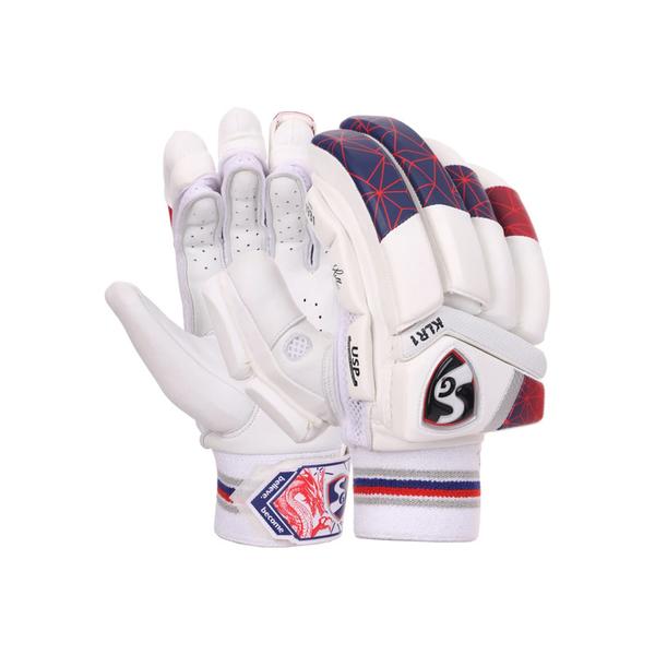 The SG KLR 1 Batting Gloves are crafted for cricket players who prioritize premium quality and advanced protection. Featuring a high-grade sheep leather palm, these gloves deliver exceptional durability and a superior grip. The split thumb and three-piece side bar protection on the bottom hand ensure maximum support and safety during play. Imported PU and cotton-filled finger rolls provide enhanced cushioning, while all four fingers are equipped with rounded plastic for added durability. The first two fingers on both hands feature additional protection for extra safety. Premium Sheep Leather Palm: Ensures durability and a superior grip for enhanced performance.Advanced Protection: Split thumb, three-piece side bar protection, and rounded plastic on all fingers for maximum safety.Enhanced Cushioning: Imported PU and cotton-filled finger rolls for added comfort and flexibility.Breathable Design: Nylon gusset provides excellent ventilation to keep hands cool and dry.