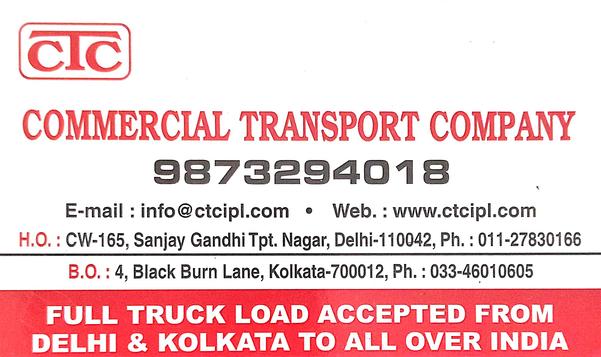 Full Truck Load (FTL) Service from Mundka, Delhi to KolkataLooking for dependable Full Truck Load (FTL) transport services from Mundka, Delhi to Kolkata? Commercial Transport Company (CTC) offers reliable, fast, and cost-effective logistics solutions for transporting bulk and heavy consignments with complete safety and efficiency.We provide door-to-door truck transport services, ensuring smooth pickup from Mundka Industrial Area, Delhi and timely delivery across Kolkata, with professional handling and zero delays.Our FTL Transport ServicesFull Truck Load (FTL) shipping is the best choice when your shipment requires a dedicated truck. It ensures faster transit, minimal handling, and maximum safety for your goods.Key Features:🚛 Dedicated truck for each shipment⏱️ On-time pickup & assured delivery📦 Safe handling of bulk consignments📍 Real-time tracking system📞 24/7 customer support💰 Competitive & transparent pricingWhy Choose CTC for Mundka to Kolkata Transport?✔ Industrial Hub AdvantageQuick pickup from Mundka Industrial Area and nearby warehouses.✔ Strong Transport NetworkEfficient and reliable services across the Delhi to Kolkata route.✔ Safety & ReliabilityWe ensure secure transportation with minimal risk and professional care.✔ Customer SatisfactionDedicated support team for smooth coordination and assistance.Industries We ServeManufacturing & Industrial GoodsMachinery & Heavy EquipmentFMCG & Consumer ProductsE-commerce Bulk ShipmentsRaw Materials & Wholesale SuppliesBook Your Truck TodayNeed FTL transport from Mundka, Delhi to Kolkata?Contact Commercial Transport Company (CTC) for quick booking, best pricing, and reliable delivery.📞 Get in touch now for instant quotes!SEO Keywords:Full truck load Mundka Delhi to KolkataFTL transport Mundka to KolkataTruck transport service Mundka Industrial AreaGoods transport Delhi to KolkataLogistics company in Mundka DelhiBulk transport service Delhi to Kolkata