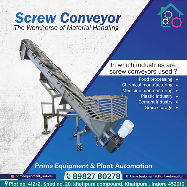 we are leading Screw Conveyor manufacturers, we manufactur as per the needful of customer 