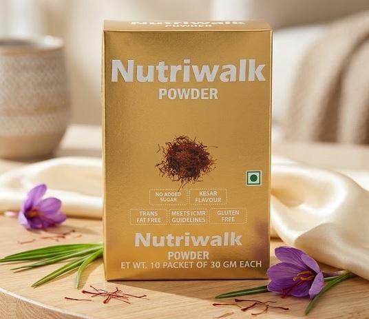 Product Name -  Nutriwalk PowderPruduct  Description Nutrient	Amount per 30g Serving	% RDAEnergy	113.73 Kcal	5.69%Protein (Soya)	6.00 g	13.04%Carbohydrate	20.70 g	--Total Fat	0.77 g	1.15%Sodium	105.09 mg	5.25%Summary of Key IngredientsThis health supplement (N.F.M.U) contains a comprehensive blend of:Vitamins: High in Vitamin C (24.9 mg), Vitamin E (10 mg), and Vitamin A (543.6 mcg).Minerals: Significant amounts of Calcium (400 mg), Phosphorus (210.9 mg), and Iron (9 mg).Specialty Additives: Includes Evening Primrose Oil, Taurine, and Colostrum for added nutritional support.
