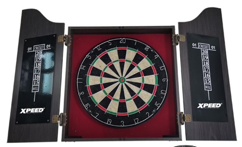 Handcrafted wooden dartboard cabinets that elevate your game room with timeless elegance and superior functionality. Our wooden dartboard cabinets are more than just storage; they're a statement piece. Each cabinet is meticulously handcrafted from premium hardwoods, showcasing the natural beauty of the wood grain. The result is a timeless addition to any game room, man cave, or entertainment space. Crafted with the avid dart player in mind, our cabinets feature a durable backboard that protects your walls from errant throws. The self-healing sisal fiber dartboard ensures consistent play and longevity, while the included mounting hardware makes installation a breeze. Our cabinets include integrated dart holders, chalkboards for scorekeeping, and ample storage for extra dart tips and flights. Everything you need for a seamless darting experience is right at your fingertips.